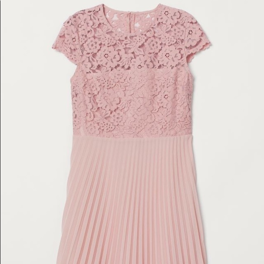 H&M Lace Pleated Dress